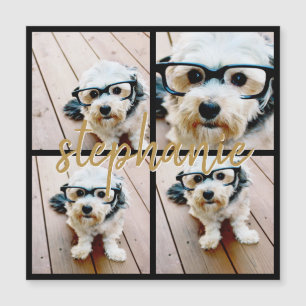 Erstellen Sie Ihre eigene 4 FotoCollage - Skriptna Magnetkarte