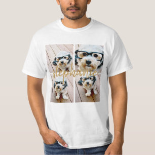 Erstellen Sie Ihre eigene 4 FotoCollage - Skriptna T-Shirt