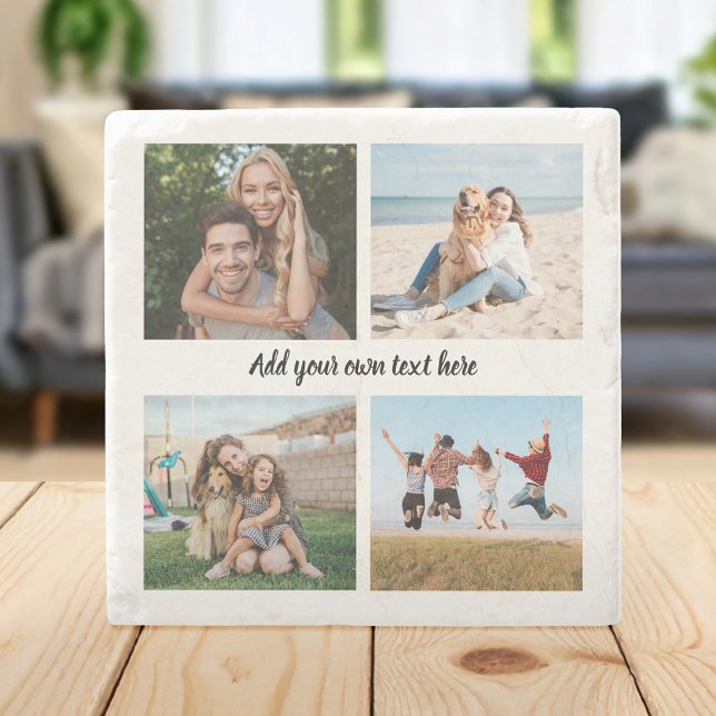 Erstellen Sie Ihre eigene 4-FotoCollage Steinuntersetzer (Von Creator hochgeladen)