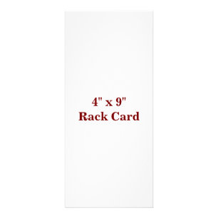 Erstellen Sie Ihre eigene 4" x 9" Rackcard-Visiten Werbekarte