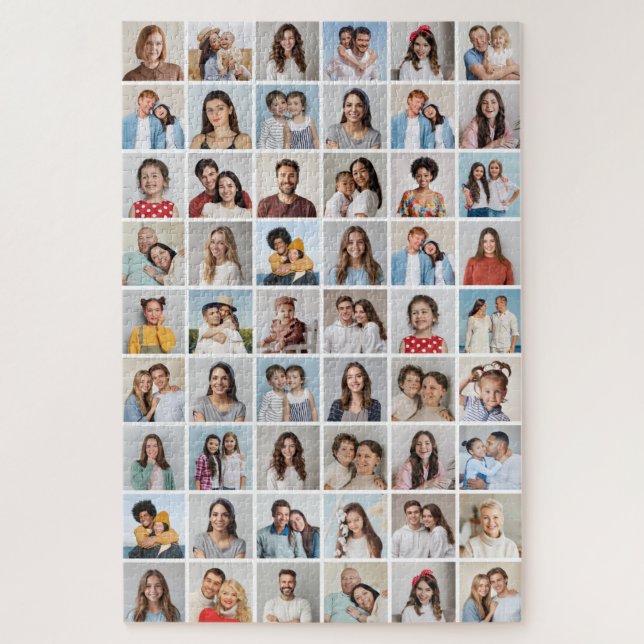 Erstellen Sie Ihre eigene 54 Collage bearbeitbare  Puzzle (Vertikal)