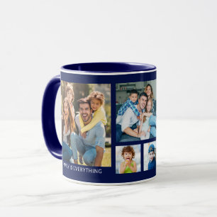 Erstellen Sie Ihre eigene 5-Familie Foto Collage N Tasse