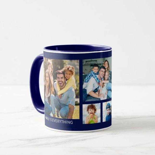 Erstellen Sie Ihre eigene 5-Familie Foto Collage N Tasse (Vorderseite Links)