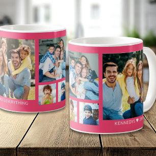 Erstellen Sie Ihre eigene 5-Familienfoto-Collage R Kaffeetasse