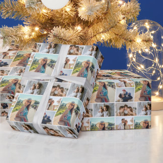 Erstellen Sie Ihre eigene 5-FotoCollage Geschenkpapier