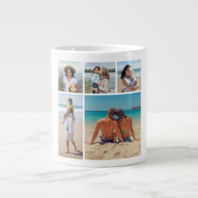 Erstellen Sie Ihre eigene 5-FotoCollage Jumbo-Tasse (Vorderseite)