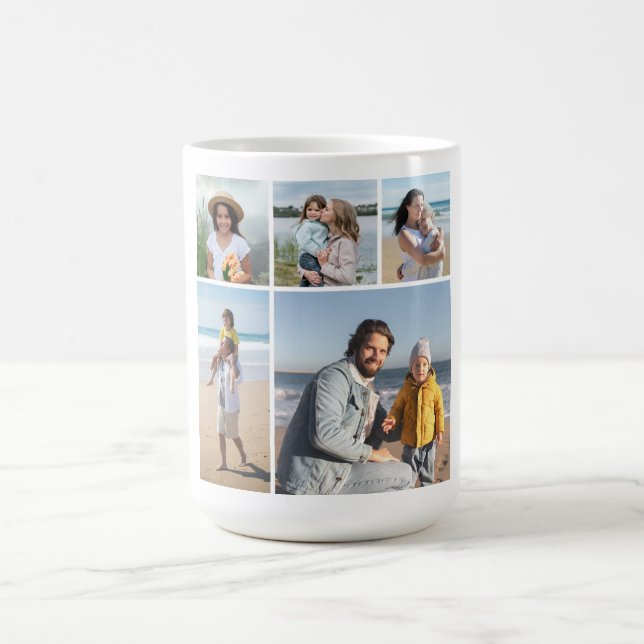 Erstellen Sie Ihre eigene 5-FotoCollage Kaffeetasse (Mittel)