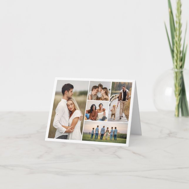 Erstellen Sie Ihre eigene 5-FotoCollage Karte (Vorderseite)