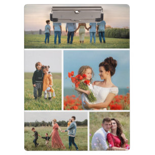 Erstellen Sie Ihre eigene 5-FotoCollage Klemmbrett