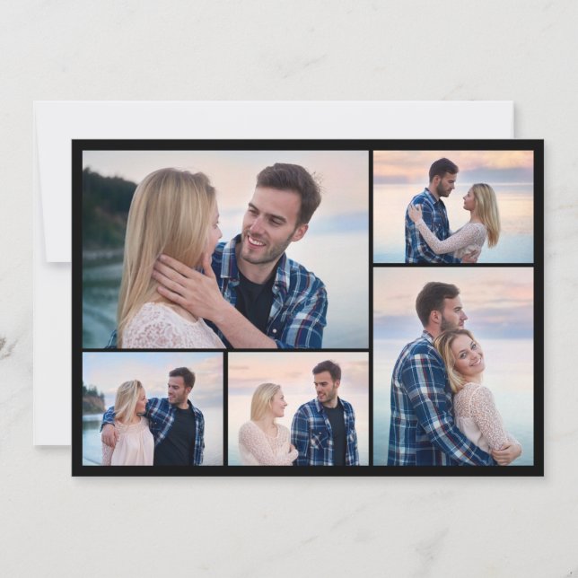 Erstellen Sie Ihre eigene 5-FotoCollage Mitteilungskarte (Vorderseite)