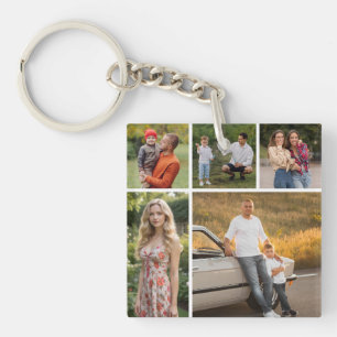 Erstellen Sie Ihre eigene 5-FotoCollage Schlüsselanhänger