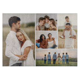 Erstellen Sie Ihre eigene 5-FotoCollage Schneidebrett