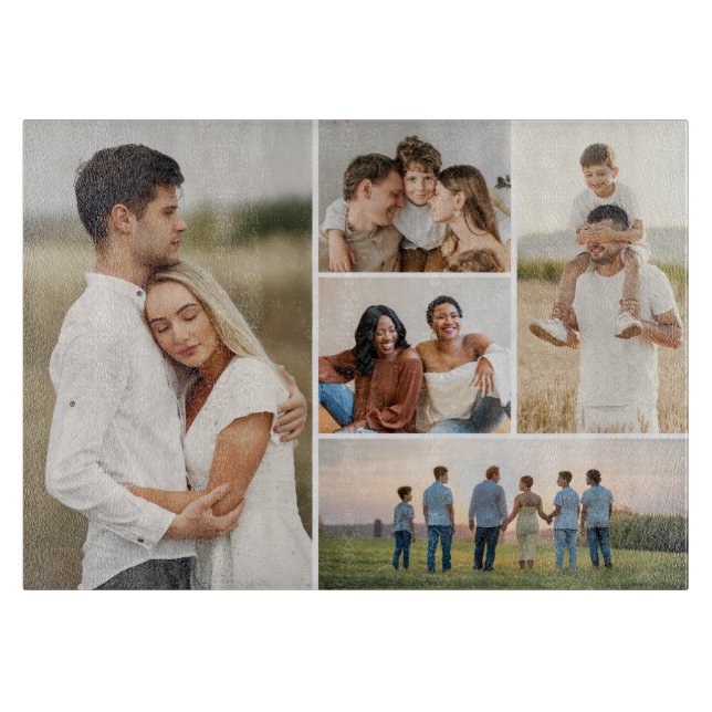 Erstellen Sie Ihre eigene 5-FotoCollage Schneidebrett (Vorderseite)