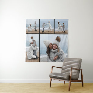 Erstellen Sie Ihre eigene 5-FotoCollage Wandteppich