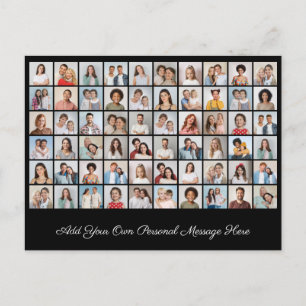 Erstellen Sie Ihre eigene 60-Foto-Collage hinzufüg Postkarte