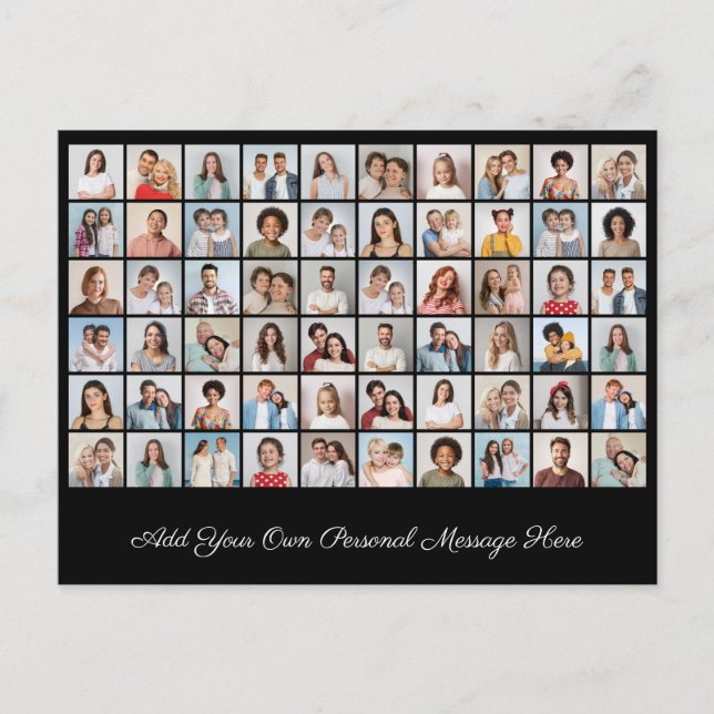 Erstellen Sie Ihre eigene 60-Foto-Collage hinzufüg Postkarte (Vorderseite)