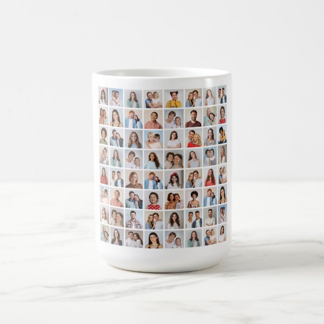 Erstellen Sie Ihre eigene 64-Foto-Collage Kaffeetasse (Mittel)