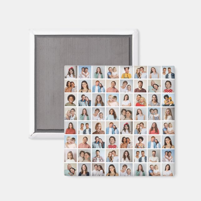 Erstellen Sie Ihre eigene 64-Foto-Collage Magnet (Vorderseite/Rückseite)