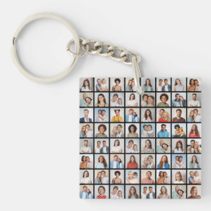 Erstellen Sie Ihre eigene 64-Foto-Collage Schlüsselanhänger