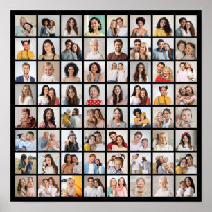 Erstellen Sie Ihre eigene 64 FotoCollage Poster