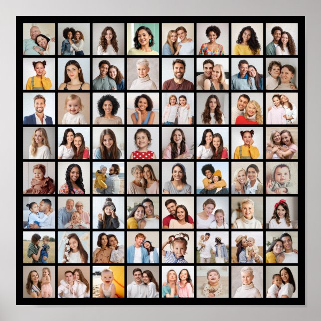 Erstellen Sie Ihre eigene 64 FotoCollage Poster (Vorne)