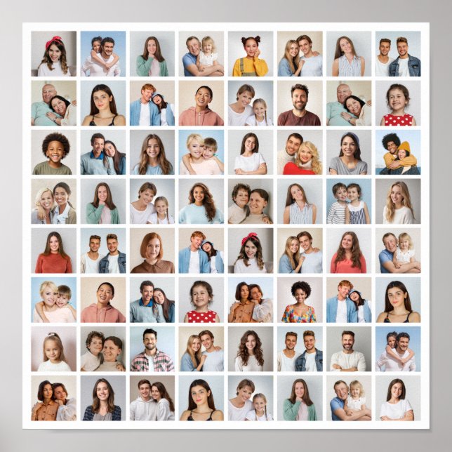 Erstellen Sie Ihre eigene 64 FotoCollage Poster (Vorne)