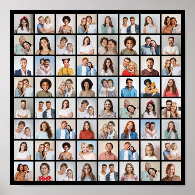 Erstellen Sie Ihre eigene 64 FotoCollage Poster (Vorne)