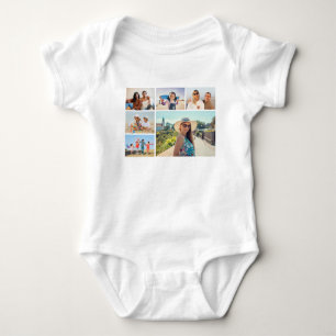 Erstellen Sie Ihre eigene 6-Bild-Collage bearbeitb Baby Strampler