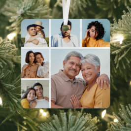 Erstellen Sie Ihre eigene 6-Bild-Collage bearbeitb Ornament Aus Metall
