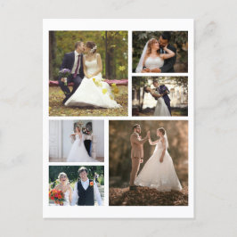 Erstellen Sie Ihre eigene 6-Foto-Hochzeitskollekti Feiertagspostkarte