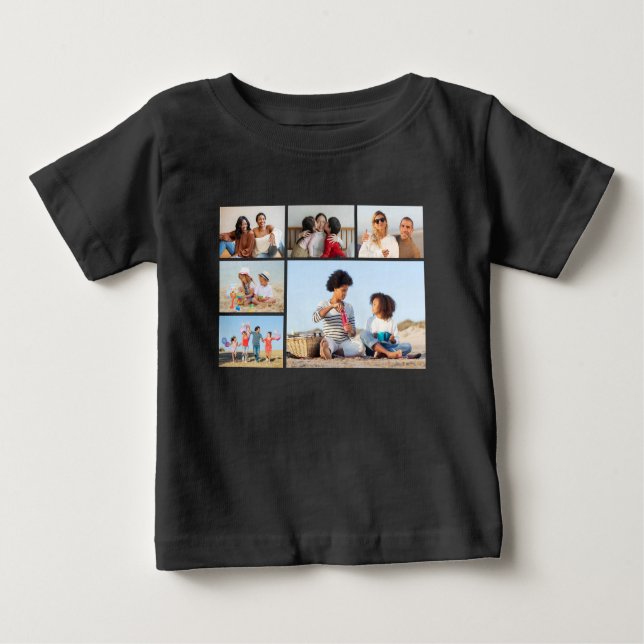 Erstellen Sie Ihre eigene 6 FotoCollage Baby T-shirt (Vorderseite)