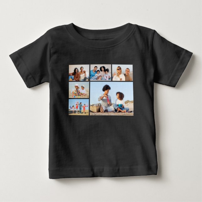 Erstellen Sie Ihre eigene 6 FotoCollage Baby T-shirt (Vorderseite)