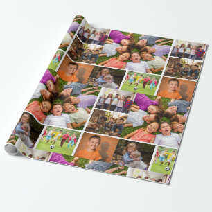 Erstellen Sie Ihre eigene 6 FotoCollage Geschenkpapier