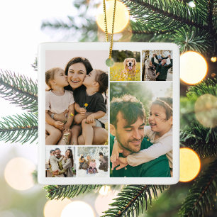Erstellen Sie Ihre eigene 6 FotoCollage Keramikornament
