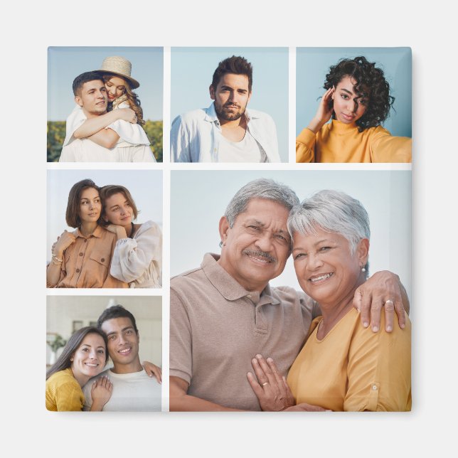 Erstellen Sie Ihre eigene 6 FotoCollage Magnet (Vorne)