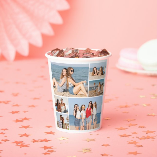 Erstellen Sie Ihre eigene 6 FotoCollage Pappbecher (Insitu)