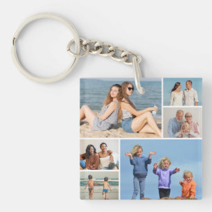 Erstellen Sie Ihre eigene 6 FotoCollage Schlüsselanhänger