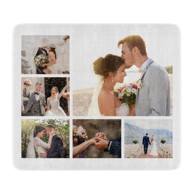 Erstellen Sie Ihre eigene 6 FotoCollage Schneidebrett (Vorderseite)