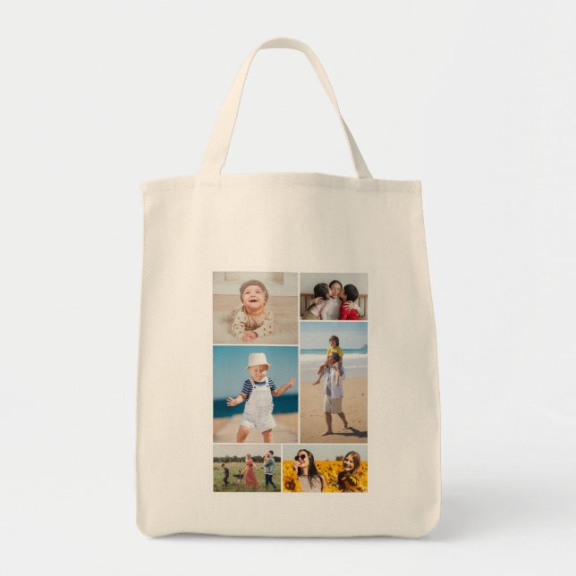 Erstellen Sie Ihre eigene 6 FotoCollage Tragetasche (Vorne)