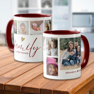 Erstellen Sie Ihre eigene 6er-Familienfotocollage Tasse
