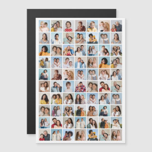 Erstellen Sie Ihre eigene 70-Foto-Collage, editier Magneteinladung
