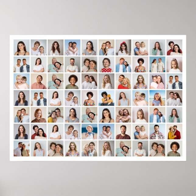 Erstellen Sie Ihre eigene 70 FotoCollage Poster (Vorne)
