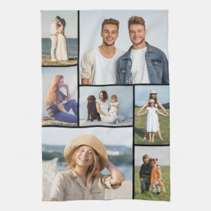 Erstellen Sie Ihre eigene 7-Foto-Collage Geschirrtuch
