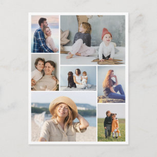 Erstellen Sie Ihre eigene 7-Foto-Collage Postkarte