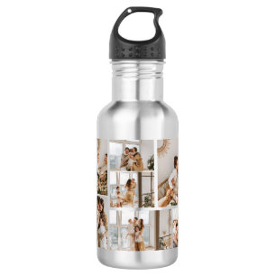 Erstellen Sie Ihre eigene 7 FotoCollage Edelstahlflasche