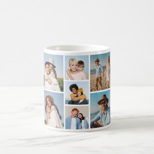 Erstellen Sie Ihre eigene 7 FotoCollage Kaffeetasse (Mittel)