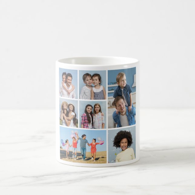 Erstellen Sie Ihre eigene 7 FotoCollage Kaffeetasse (Mittel)