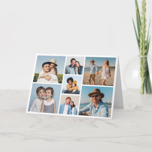 Erstellen Sie Ihre eigene 7 FotoCollage Karte (Vorderseite)