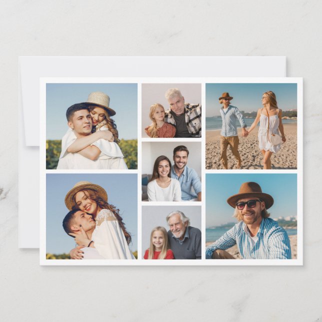 Erstellen Sie Ihre eigene 7 FotoCollage Karte (Vorderseite)