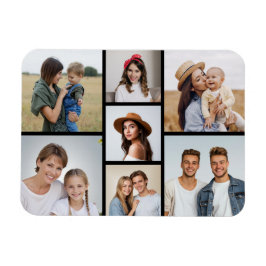 Erstellen Sie Ihre eigene 7 FotoCollage Magnet